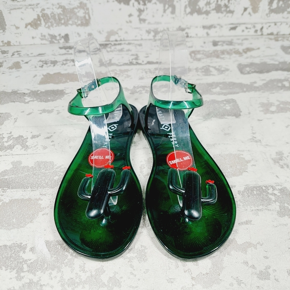 New Katy Perry The Geli Green Cactus Flat Sandal W1056